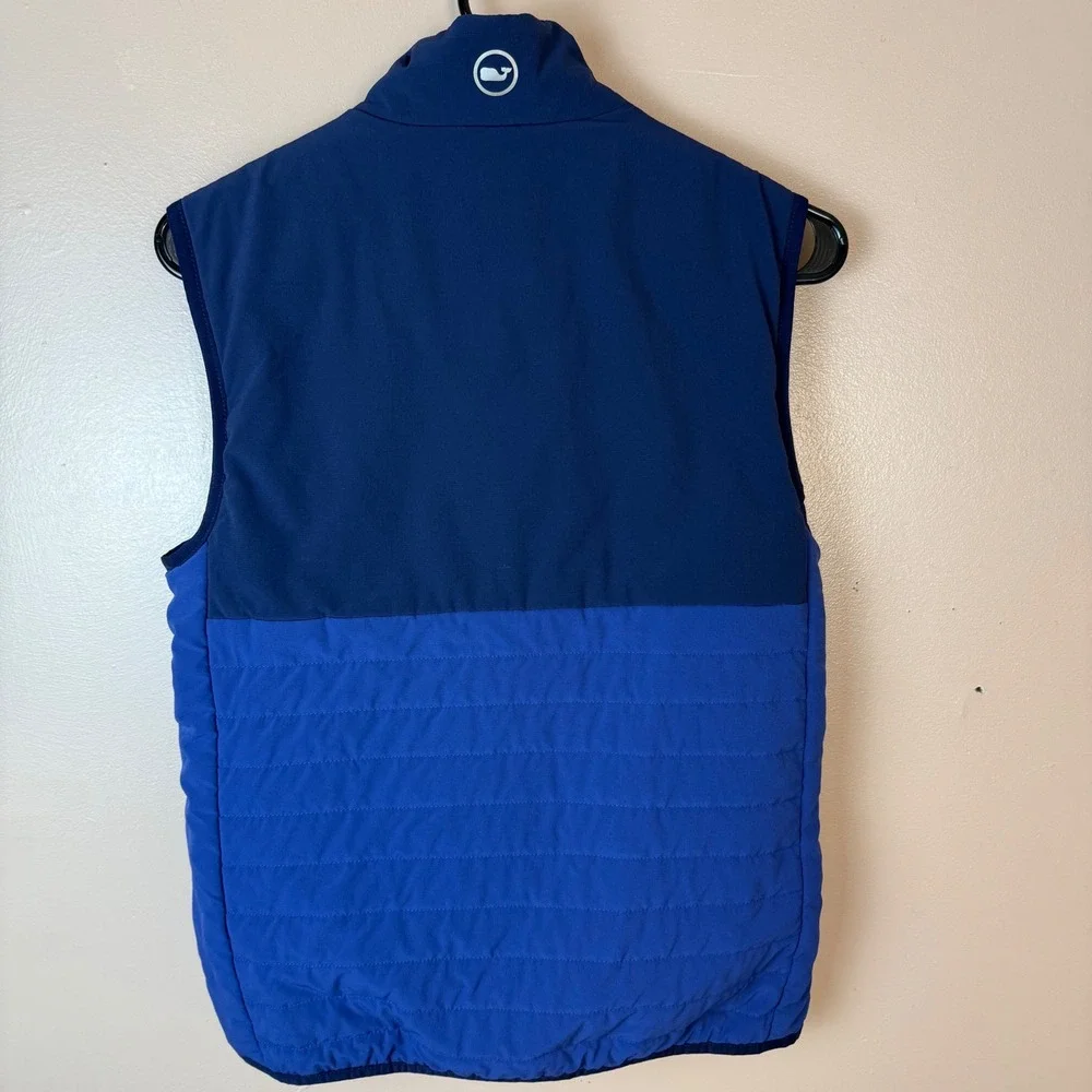 Vineyard Vines Marine Air Vest Kids XL Blue Puffer‎ Quilted Zip Front
